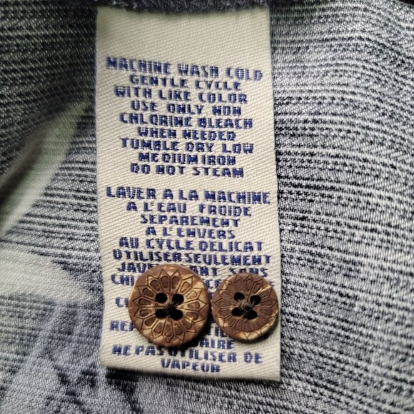 Caribbean Joe Men XXL Black Hawaiian Shirt Martini Glass Floral Design Button-Up - Picture 5 of 8